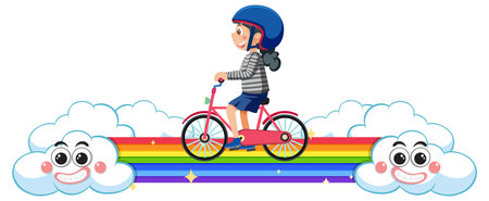 Children in camping outfit illustrationのイラスト素材