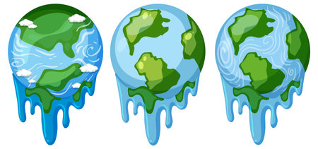 Girl folding clothes with wardrobe illustrationのイラスト素材