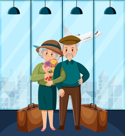 Girl folding clothes with wardrobe illustrationのイラスト素材