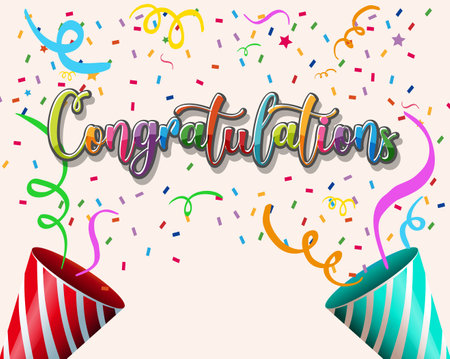 Congratulations text graphics for celebrating special occasions illustrationのイラスト素材