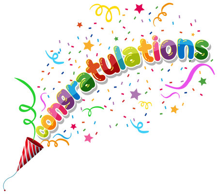 Congratulations text graphics for celebrating special occasions illustrationのイラスト素材
