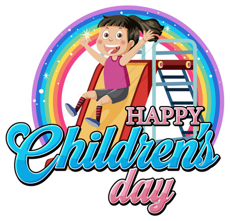 Isolated children's day icon illustrationのイラスト素材