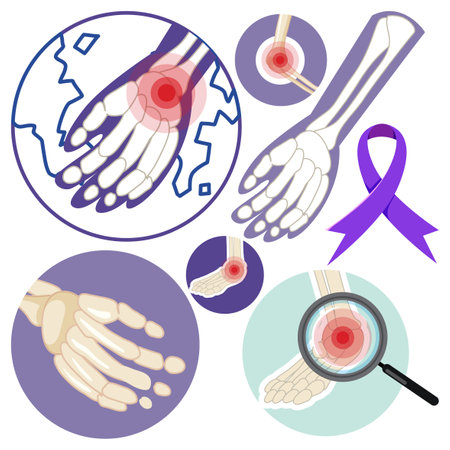 Set of Arthritis sign illustrationのイラスト素材