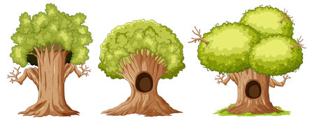 Simple tree cartoon isolated illustrationのイラスト素材