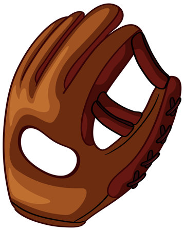 Baseball Glove on White Background illustrationのイラスト素材