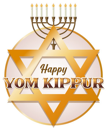 Yom Kippur Jewish day illustrationのイラスト素材