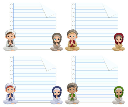 Vector illustration of a team achieving success togetherのイラスト素材