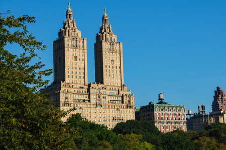 Ghostbusters Building from Central Parkの写真素材