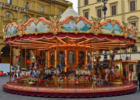 Palazza Carousel in Florenceの写真素材