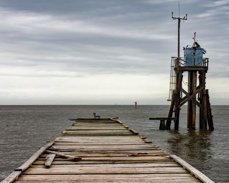 Dock at Dauphin Islandの写真素材