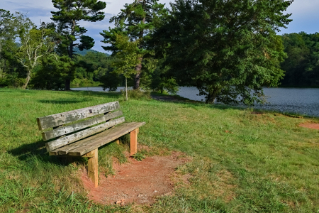 Lake Shore Benchの写真素材