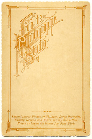 Vintage Postcard \"From the Photography Studio\"の写真素材