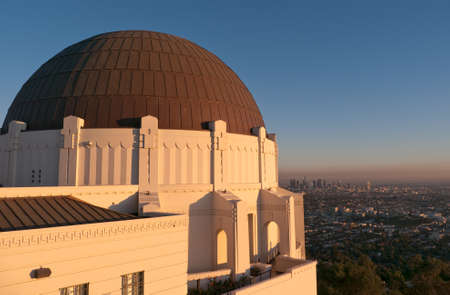 Griffith Observatory Over LAの写真素材