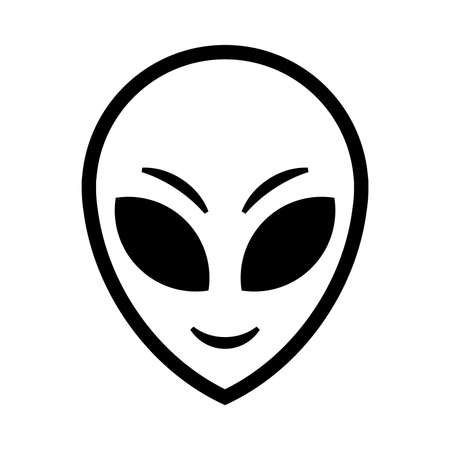 Alien Head Vector Iconのイラスト素材