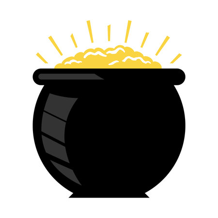 Pot of Gold Vector Iconのイラスト素材