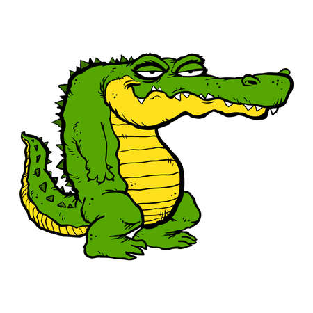 Alligator cartoon vector illustrationのイラスト素材