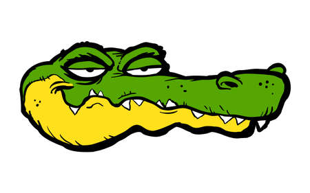 Alligator cartoon vector illustrationのイラスト素材