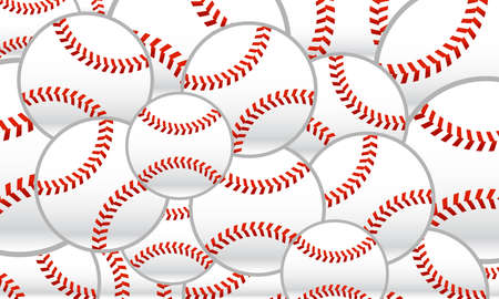 Baseballs vector backgroundのイラスト素材