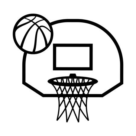 Basketball hoop vector icon illustrationのイラスト素材