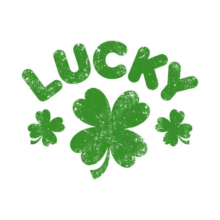 Lucky Irish clover leafのイラスト素材