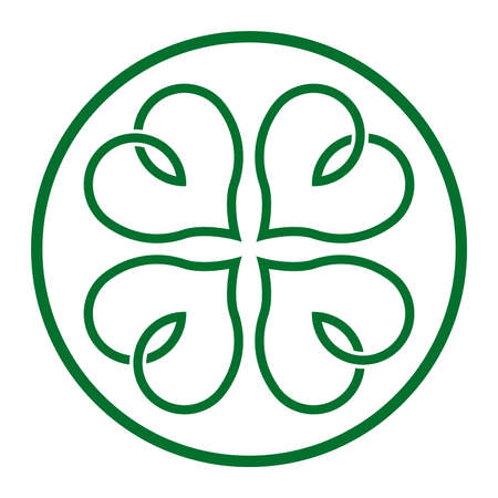 Lucky Irish clover leafのイラスト素材