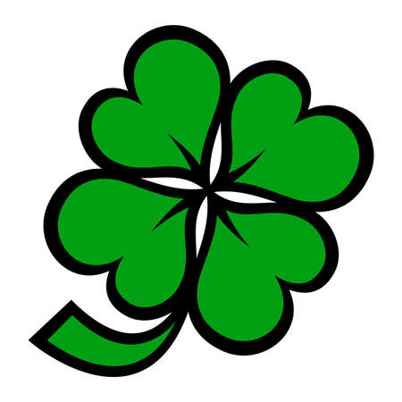 Lucky Irish clover leafのイラスト素材