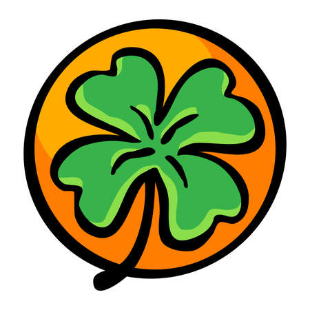 Lucky Irish clover leafのイラスト素材