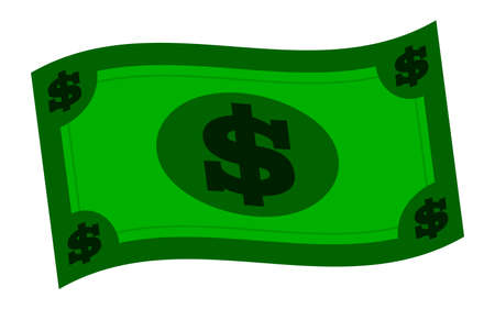 Dollar bill vector illustrationのイラスト素材