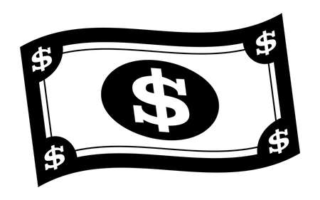 Dollar bill vector illustrationのイラスト素材