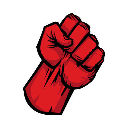 Raised fist vector iconのイラスト素材