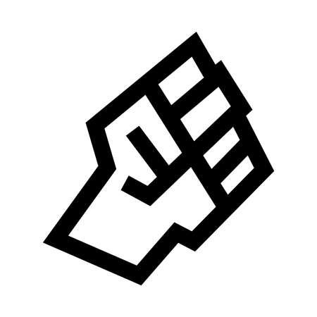 Raised fist vector iconのイラスト素材