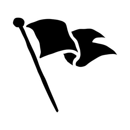 Flag Waving Vector Iconのイラスト素材