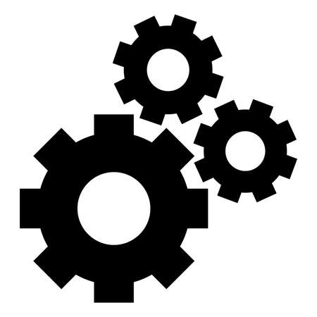 Gears turning vector iconのイラスト素材