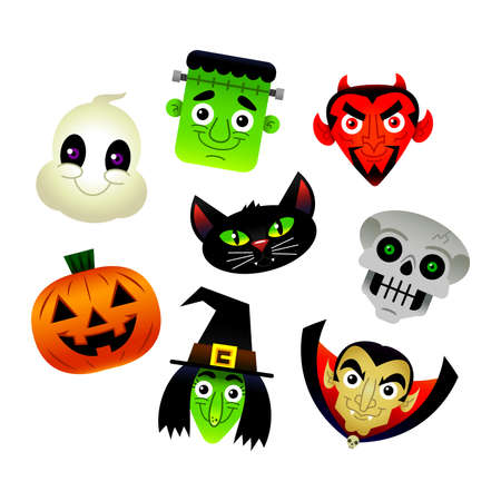 Halloween charactersのイラスト素材