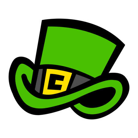 Leprechaun Green Top Hat Vector Iconのイラスト素材