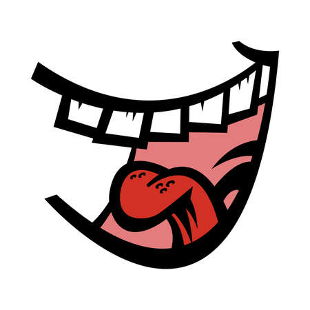 Laughing Mouth Vector Iconのイラスト素材