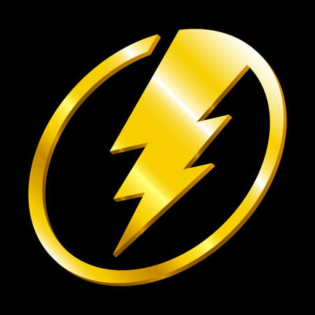 Lightning bolt vector iconのイラスト素材