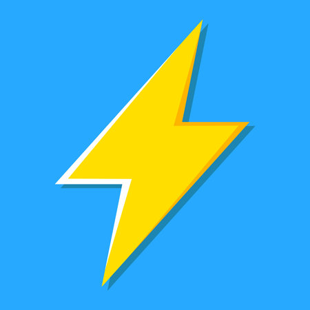 Lightning bolt vector iconのイラスト素材