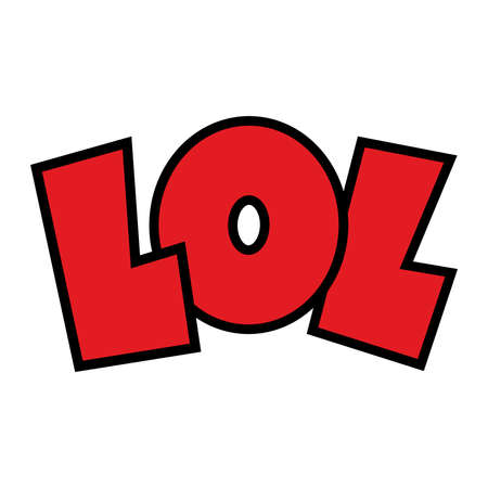 LOL cartoon letteringのイラスト素材