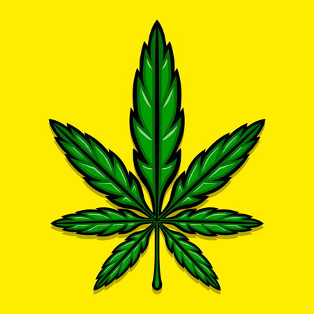 Marijuana Pot Weed Leaf Symbolのイラスト素材