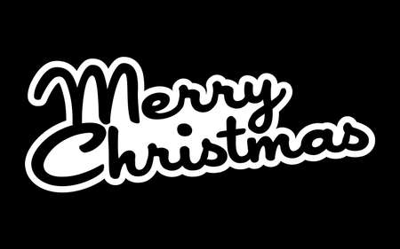 Merry Christmas text font graphicのイラスト素材