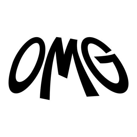 OMG vector letteringのイラスト素材