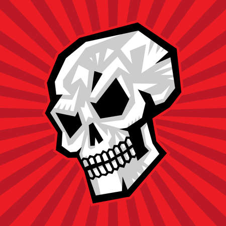 Skull Vector Iconのイラスト素材