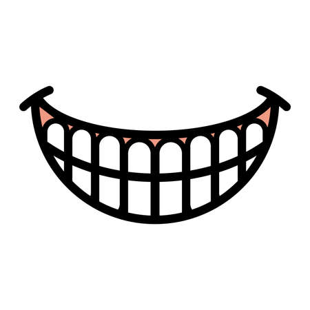 Big Cartoon Smile Vectorのイラスト素材