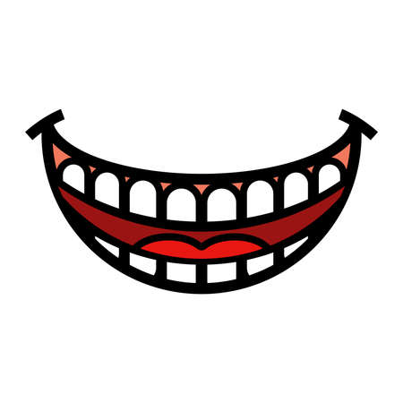 Big Cartoon Smile Vectorのイラスト素材
