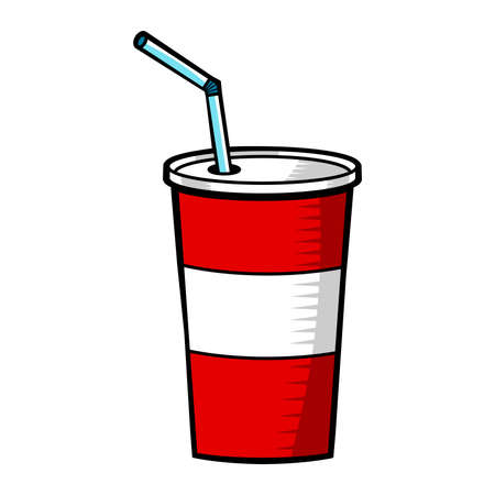Soda pop fountain drinkのイラスト素材