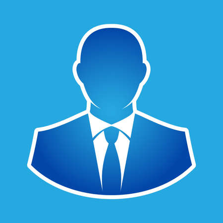 Businessman in suit head vector iconのイラスト素材