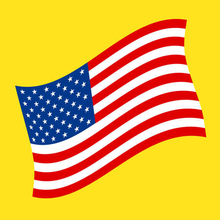 American flag vector iconのイラスト素材