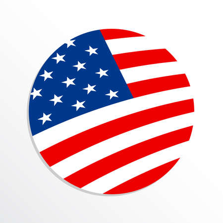 American flag vector iconのイラスト素材