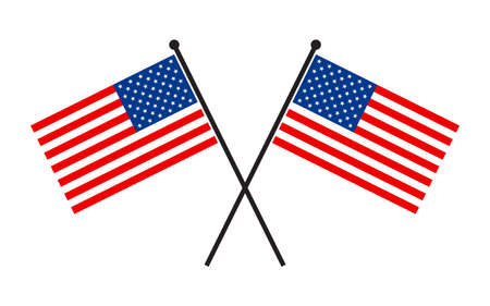 American flag vector iconのイラスト素材